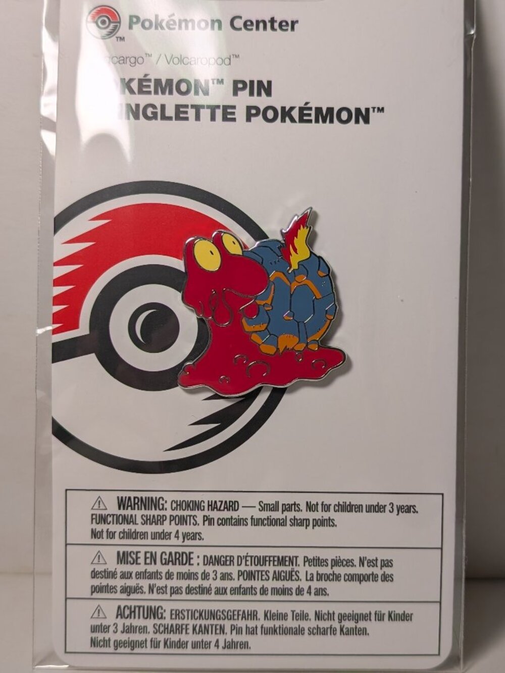Pokemon TCG Magcargo Enamel Pin Official Nintendo Collectible Lapel Badge